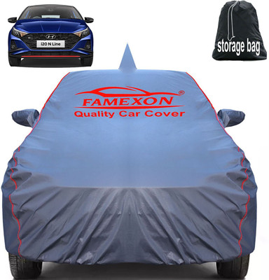 FAMEXON Car Cover For Hyundai i20, i20 Active SX Diesel, i20 Active 1.4 SX with AVN (With Mirror Pockets)(Grey)