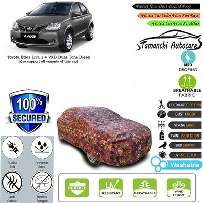 Tamanchi Autocare Car Cover For Toyota Etios Liva 1.4 VXD Dual Tone Diesel(Multicolor)
