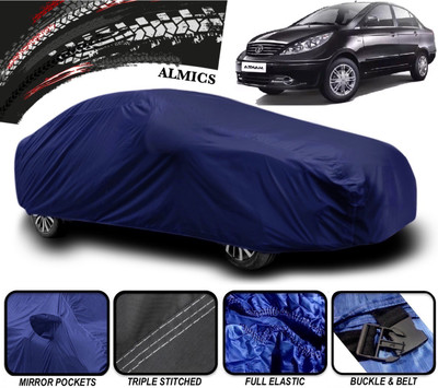 ALMICS Car Cover For Tata Manza (With Mirror Pockets)(Blue)