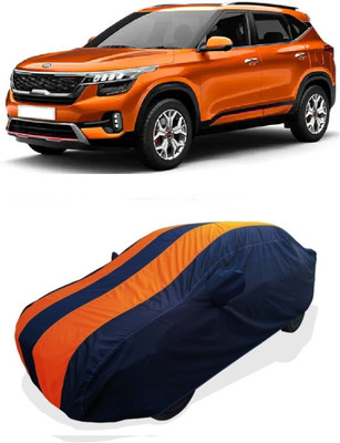 Coxtor Car Cover For Kia Seltos HTK Plus G Petrol (With Mirror Pockets)(Orange)