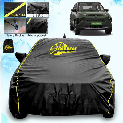 GARREGE Car Cover For Tata Punch EV (With Mirror Pockets)(Black, For 2021, 2022, 2023, 2024 Models)