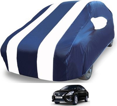 MOCKHE Car Cover For Nissan Sunny (With Mirror Pockets)(White)