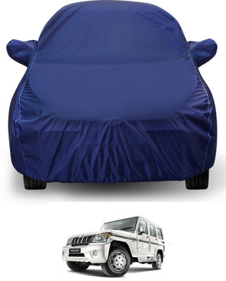 Auto Hub Car Cover For Mahindra Bolero (With Mirror Pockets)(Blue)