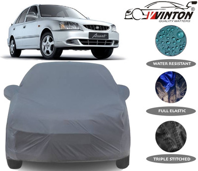 V VINTON Car Cover For Hyundai Accent (With Mirror Pockets)(Grey)