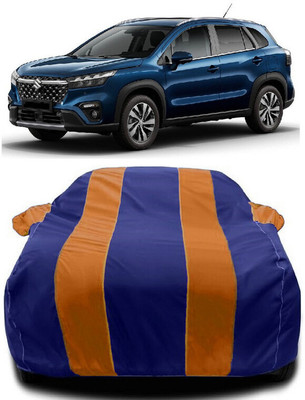 Autoprime Car Cover For Maruti Suzuki S-Cross (With Mirror Pockets)(Orange, Blue)