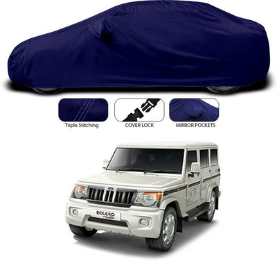 ANTHUB Car Cover For Mahindra Bolero (With Mirror Pockets)(Blue)