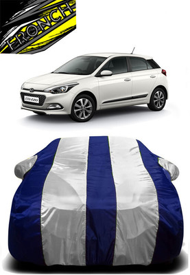 FRONCH Car Cover For Hyundai Elite i20 Asta Option CVT Petrol (With Mirror Pockets)(White, Blue)