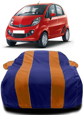 Autoprime Car Cover For Tata Nano XT (With Mirror Pockets)(Orange, Blue)