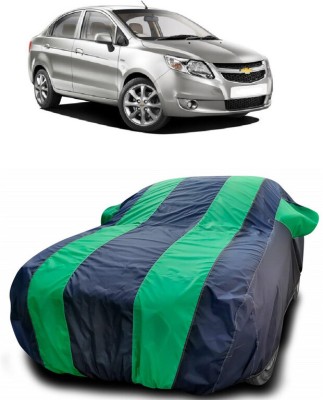 DIGGU Car Cover For Chevrolet Sail 1.3 Base (With Mirror Pockets)(Green, Blue)