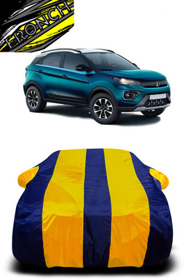 FRONCH Car Cover For Tata Nexon 1.2 Revotron XM (With Mirror Pockets)(Yellow, Blue)
