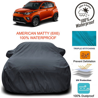 AMVISH Car Cover For Mahindra E-KUV100 (With Mirror Pockets)(Grey)