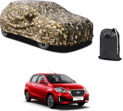 PAGORA Car Cover For Nissan Go (With Mirror Pockets)(Yellow, For 2019, 2020, 2021, 2022, 2023 Models)