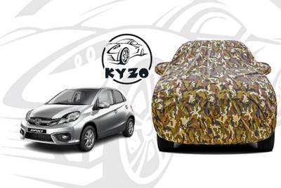 KYZO Car Cover For Honda Brio (With Mirror Pockets)(Multicolor)