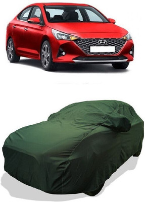 QLAX Car Cover For Maruti Verna Facelift (With Mirror Pockets)(Green)