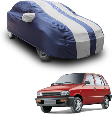 SS FOR YOUR SMART NEEDS Car Cover For Maruti 800 Std BSIII (With Mirror Pockets)(White, Blue)