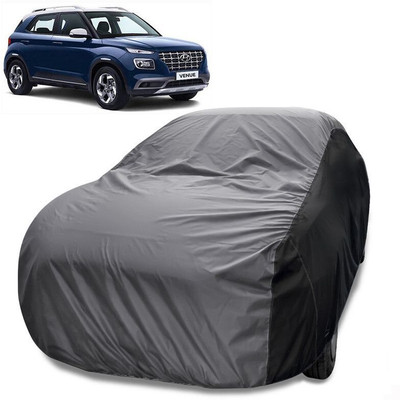MoTRoX Car Cover For Hyundai Venue (Without Mirror Pockets)(Grey, Black)
