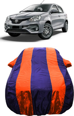 Wegather Car Cover For Toyota Etios Liva 1.2 V Petrol (With Mirror Pockets)(Orange)