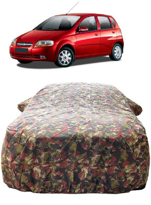 Wegather Car Cover For Chevrolet Aveo Uva (With Mirror Pockets)(Red)