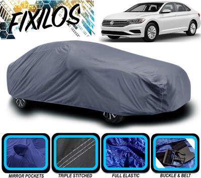FIXILOS Car Cover For Volkswagen Jetta (With Mirror Pockets)(Grey)