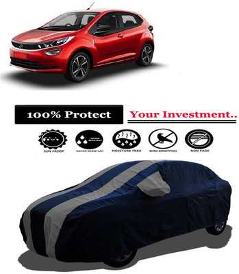 Amexride Car Cover For Tata Altroz XZ Diesel (With Mirror Pockets)(Grey)