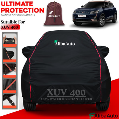 AlibaAuto Car Cover For Mahindra XUV400 (With Mirror Pockets)(Black, Red, For 2019, 2020, 2021, 2022, 2023, 2024 Models)