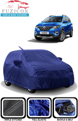 FUZICON Car Cover For Renault Triber (With Mirror Pockets)(Blue)