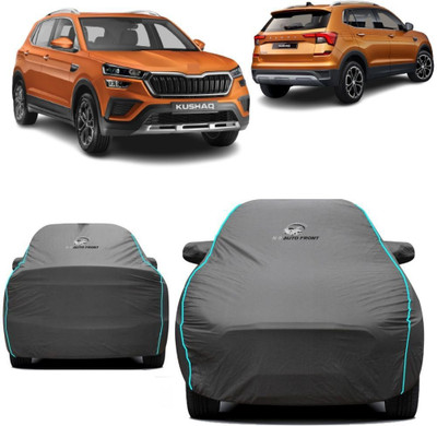 NG Auto Front Car Cover For Skoda Kushaq(Grey, Blue)