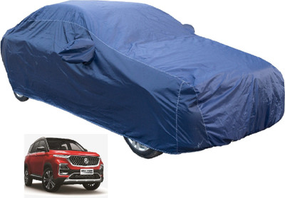 MOCKHE Car Cover For MG Hector Plus (With Mirror Pockets)(Blue)