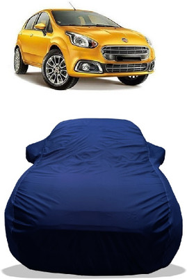 Wegather Car Cover For Hyundai Abarth Punto EVO Pure 1.2 FIRE (With Mirror Pockets)(Blue)
