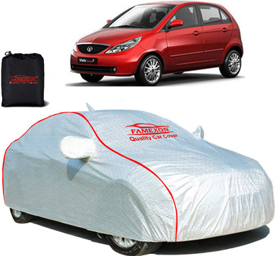FAMEXON Car Cover For Tata Vista, Vista Tech (With Mirror Pockets)(Silver)