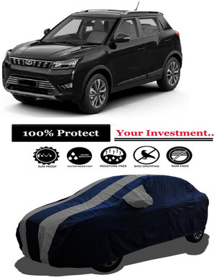 Amexride Car Cover For Mahindra XUV300 W8 Option Petrol (With Mirror Pockets)(Grey)