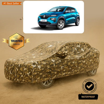 CODOKI Car Cover For Renault Kwid (With Mirror Pockets)(Yellow, White)