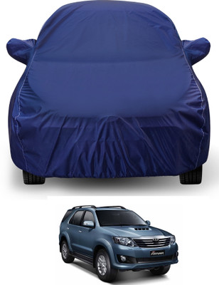 Auto Hub Car Cover For Toyota Fortuner (With Mirror Pockets)(Blue)
