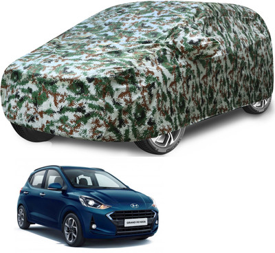 Caronix Car Cover For Hyundai Grand i10 Nios (With Mirror Pockets)(Multicolor)