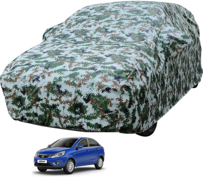 Auto Hub Car Cover For Tata Zest (With Mirror Pockets)(Multicolor)