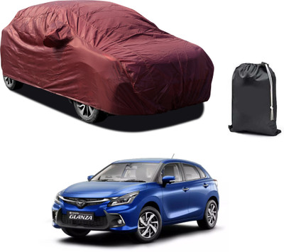 PAGORA Car Cover For Toyota Glanza G Hybrid (With Mirror Pockets)(Maroon)