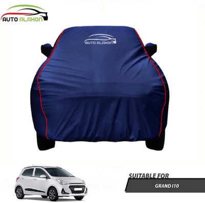 AUTO ALAXON Car Cover For Hyundai Grand i10 (With Mirror Pockets)(Blue)