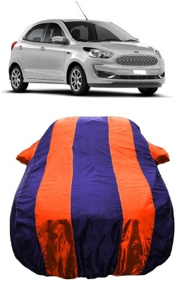 Wegather Car Cover For Ford Figo Titanium Diesel (With Mirror Pockets)(Orange)