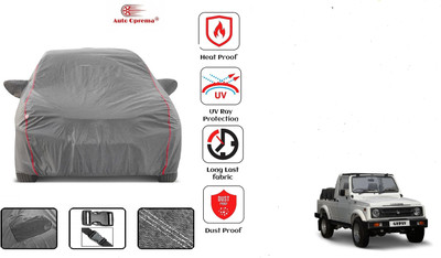 Auto Oprema Car Cover For Maruti Suzuki Gypsy King (With Mirror Pockets)(Grey)