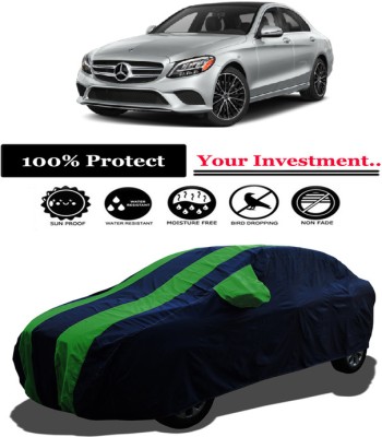 Amexride Car Cover For Mercedes Benz C-Class 520 DCI (With Mirror Pockets)(Green)