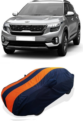 Coxtor Car Cover For Kia Seltos HTK Plus 1.5 (With Mirror Pockets)(Orange)