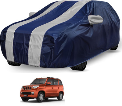 Auto Hub Car Cover For Mahindra TUV300 (Without Mirror Pockets)(Black, Grey)