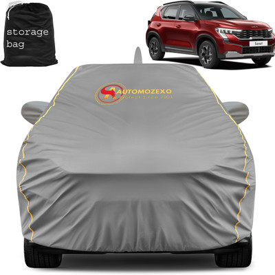 AUTOMOZEXO Car Cover For Kia Sonet (With Mirror Pockets)(Grey)