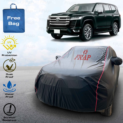 Frap Car Cover For Toyota Land Cruiser, Land Cruiser VX, Land Cruiser 200 V8 (With Mirror Pockets)(Black, Red)