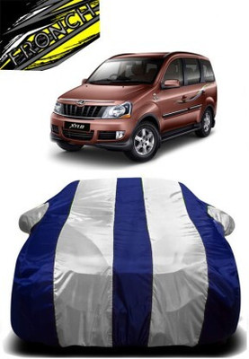 FRONCH Car Cover For Tata Indica Vista (With Mirror Pockets)(White, Blue)
