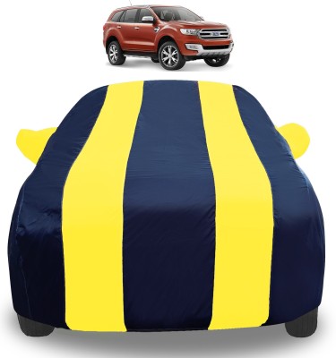 Auto Hub Car Cover For Ford Endeavour (With Mirror Pockets)(Yellow)