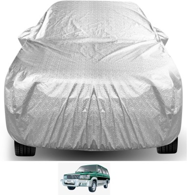 Auto Hub Car Cover For Toyota Qualis (With Mirror Pockets)(Silver)
