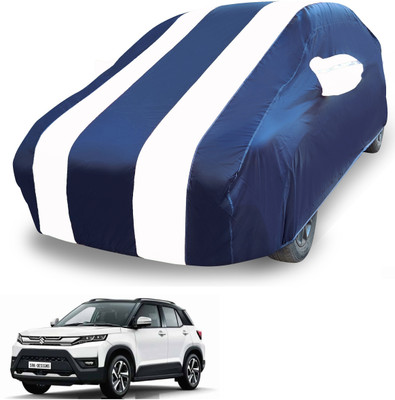 Auto Hub Car Cover For Maruti Vitara Brezza (With Mirror Pockets)(White)