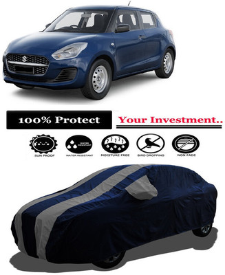 Amexride Car Cover For Maruti Suzuki Swift LXI Petrol (With Mirror Pockets)(Grey)