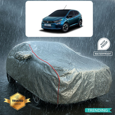 PAGORA Car Cover For Tata Altroz EV (With Mirror Pockets)(Silver, Red)